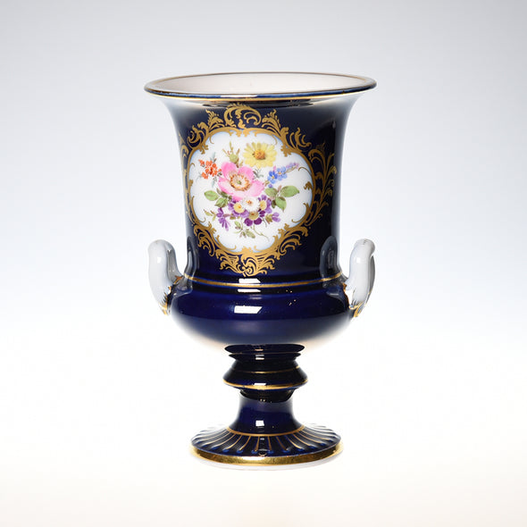 A Beautifully Decorated with Flowers  Meissen Vase