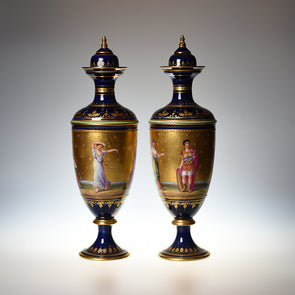 A Wonderful Pair of Vienna Style Vases