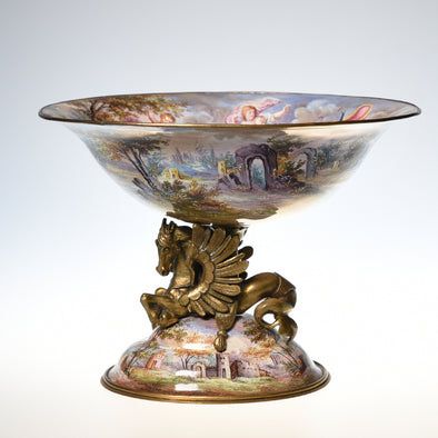 An Exceptional Vienna Enamel Decorated Coup Circa 1860 - Antique and Interior Innovations